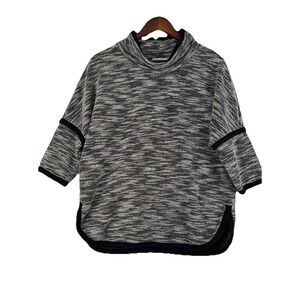 Max Studio Textured Boucle Knit Funnel Neck Top Medium